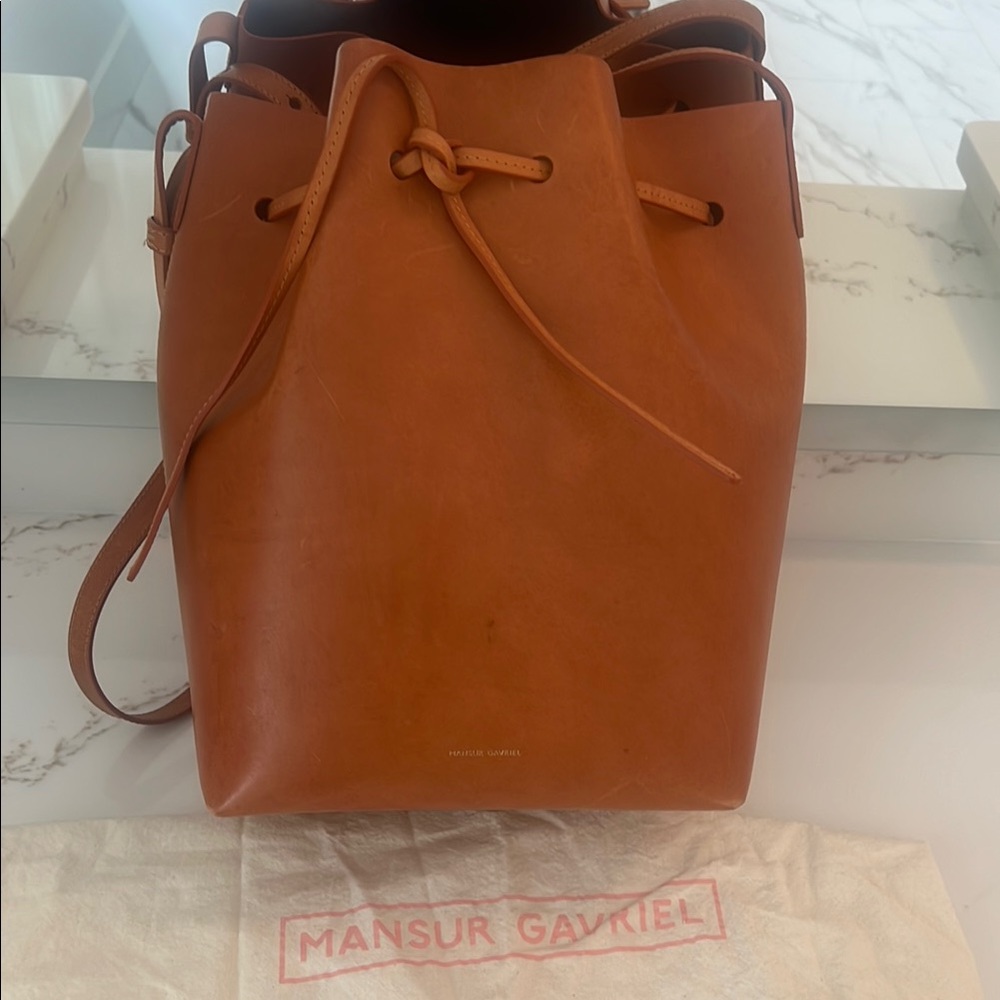 Mansur Gavriel Large Bucket Bag Cammello/Antico Pink